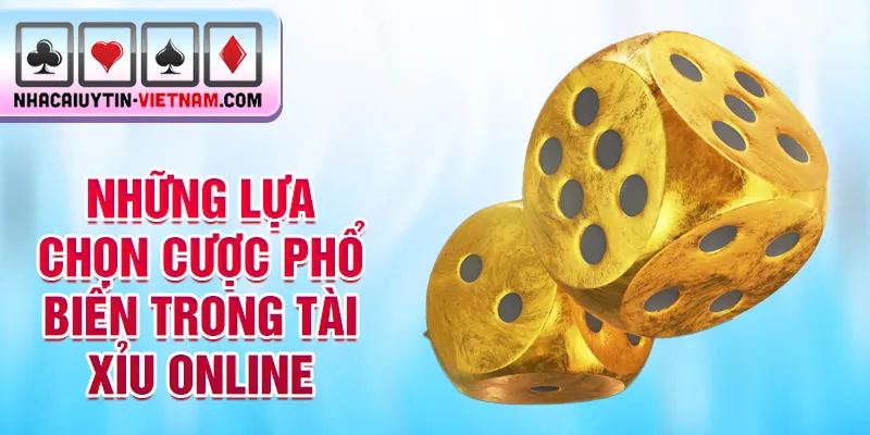 Những lựa chọn cược phổ biến trong tài xỉu online Những lựa chọn cược phổ biến trong tài xỉu online